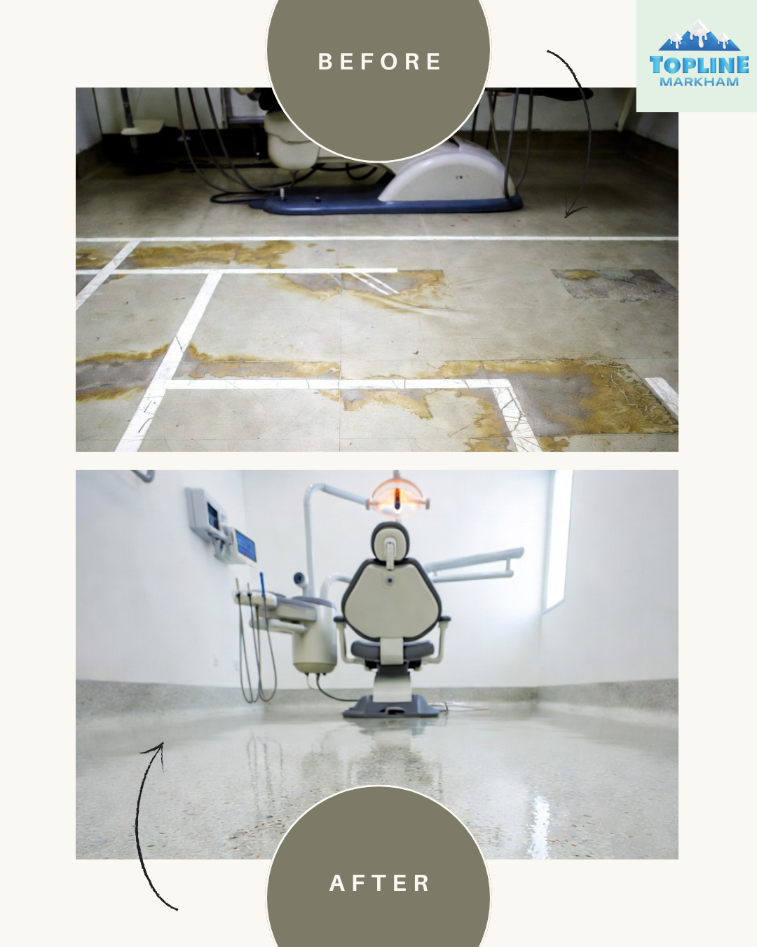 Dental Clinic Floor Renovation in Markham From Worn & Stained to Spotless & Professional