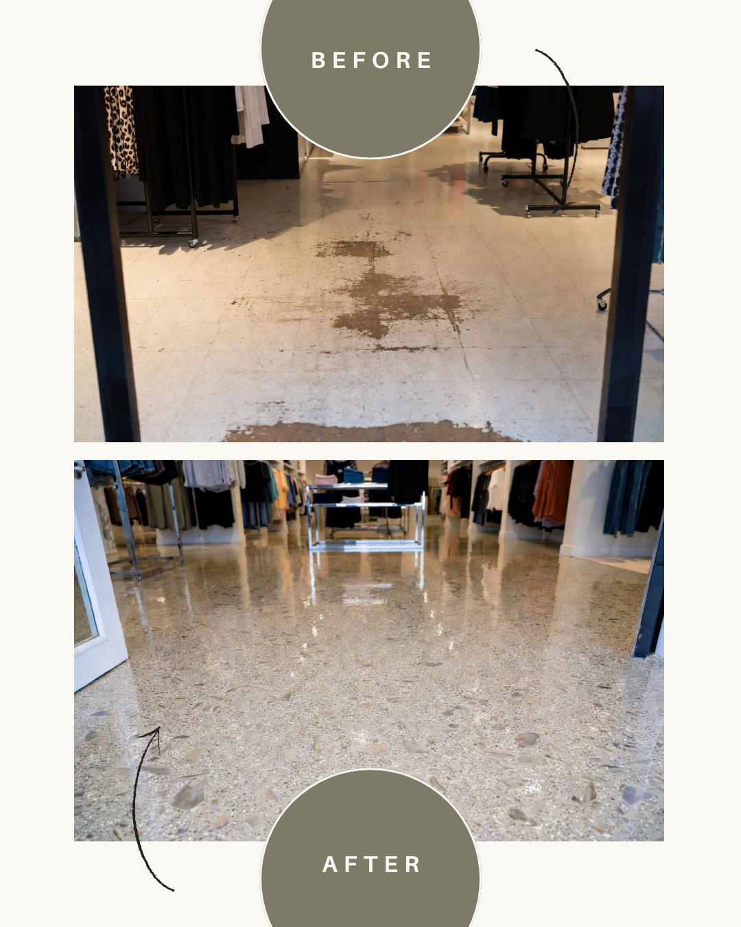 Retail Store Floor Transformation: From Old Tiles to Modern Epoxy Perfection